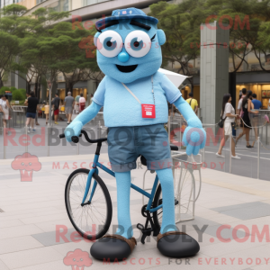 Cyan Unicyclist mascot...
