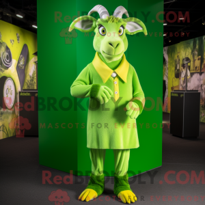 Lime Green Goat maskot...