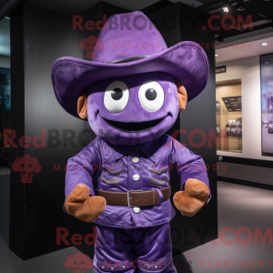 Purple Cowboy mascot...