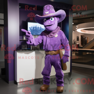 Purple Cowboy mascot...