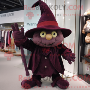Maroon Witch S Hat mascot...
