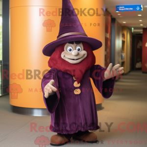 Maroon Witch S Hat máscara...
