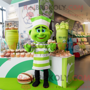 Lime Green Cupcake mascot...