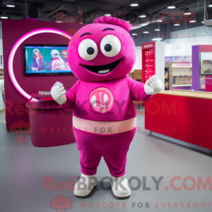Magenta smultring maskot...