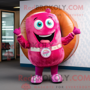 Magenta Donut mascot...