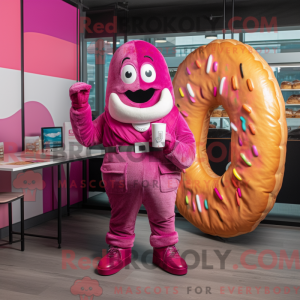 Magenta Donut maskot...