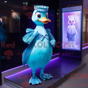 Blue Gosling maskot kostume...