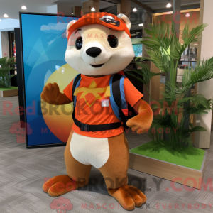 Orange Ferret mascot...