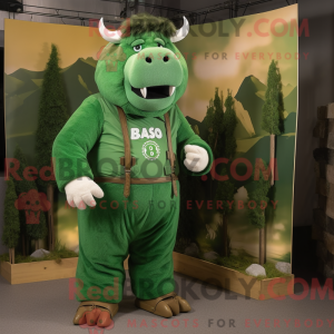 Grønn bison maskot...