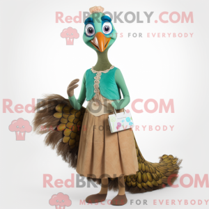 Postava maskota Tan Peacock...