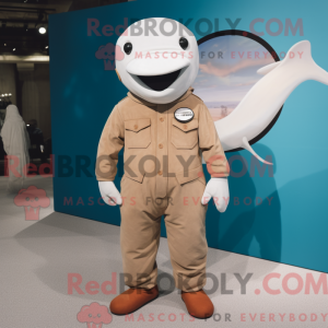 Brown Beluga Whale mascot...