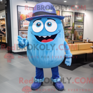 Blue Burgers mascot costume...