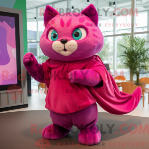 Magenta Cat maskot...