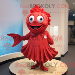 Rød tun maskot kostume...