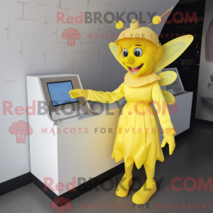 Yellow Tooth Fairy mascot...