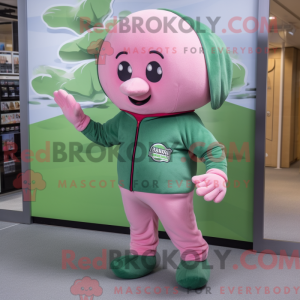 Pink Green Bean mascot...