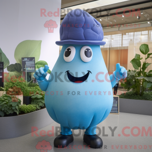 Blue Turnip mascot costume...