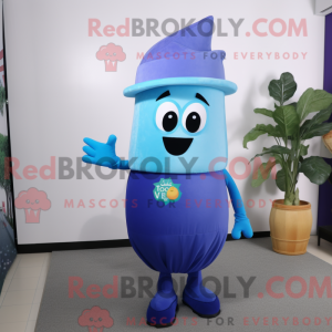 Blue Turnip mascot costume...