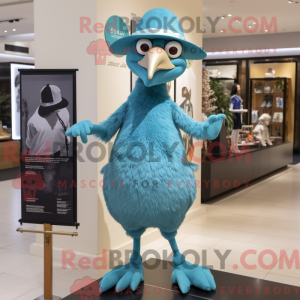 Cyan struts maskot drakt...