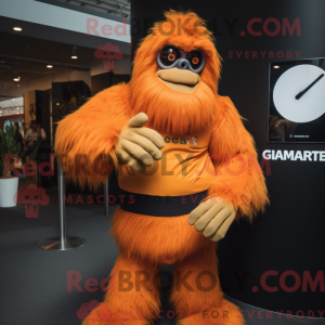 Orange Sasquatch mascot...