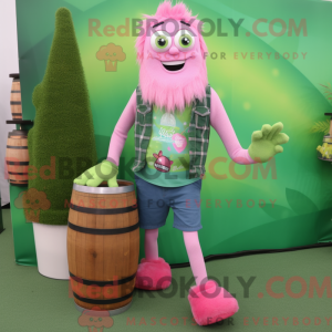 Pink Green Beer mascot...