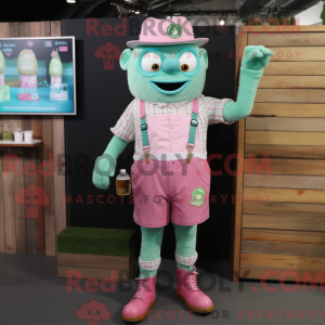 Pink Green Beer mascot...