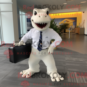 White Allosaurus mascot...