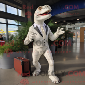 White Allosaurus mascot...