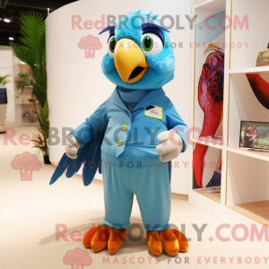 Sky Blue Macaw mascot...