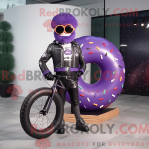Purple Donut mascot costume...