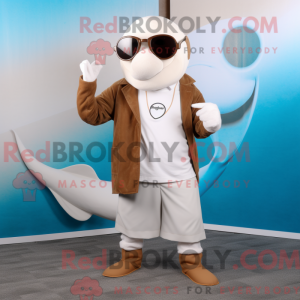 Brown Beluga Whale mascot...