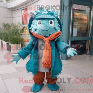 Teal Crab Cakes mascot...