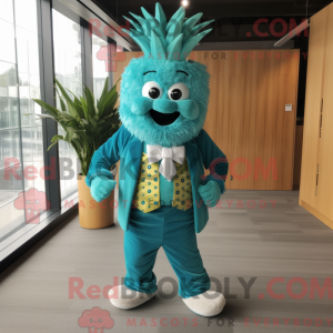 Turquoise Pineapple mascot...