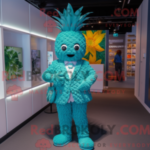 Turquoise Pineapple mascot...