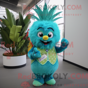Turquoise Pineapple mascot...