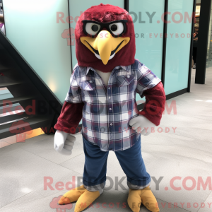 Maroon Bald Eagle maskot...