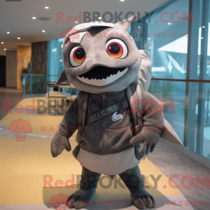 Gray Tuna mascot costume...