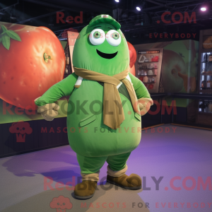 Green Potato mascot costume...