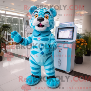 Postava maskota Sky Blue...