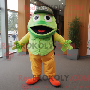 Lime Green Salmon mascot...