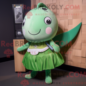 Grøn Narhval maskot kostume...