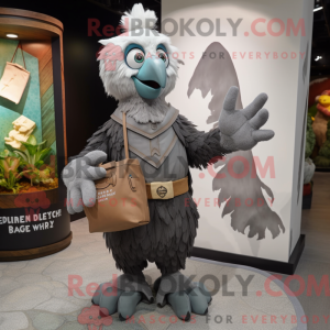 Gray Harpy mascot costume...