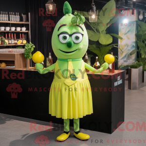 Lime Green Mango mascot...