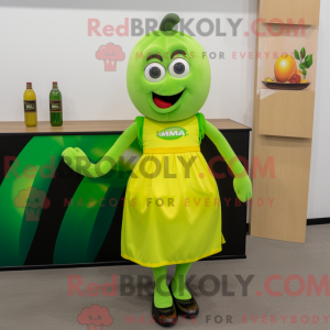 Lime Green Mango mascot...