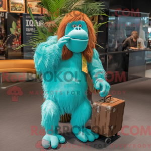 Turquoise Orangutan mascot...