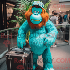 Turquoise Orangutan mascot...