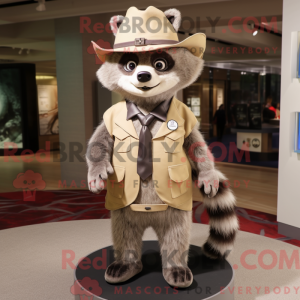 Tan Vaskebjørn maskot...