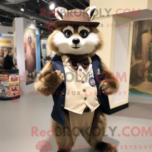Tan Vaskebjørn maskot...