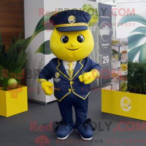 Navy Lemon mascot costume...