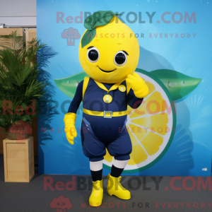 Navy Lemon mascottekostuum...